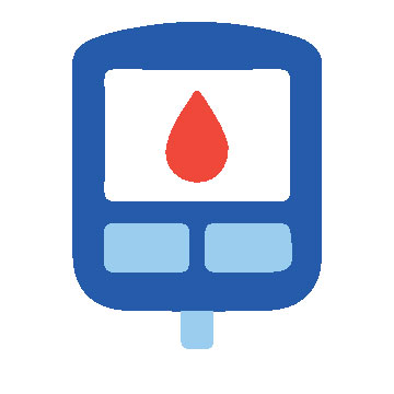 graphic of a blood sugar reader